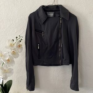 Charlotte Russe Blue Zip Up Crop Jacket Size Small